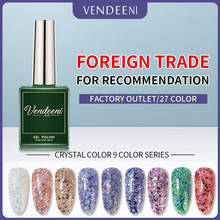 VDN-esmalte de uñas en Gel, laca de Gel con purpurina, con lentejuelas, UV, LED, 18 colores, 15ml 2024 - compra barato