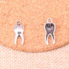 150 Uds. De amuletos molares de dientes de Zombie, colgante de aleación de Zinc para collar, pendiente, pulsera, joyería artesanal hecha a mano 20*8mm 2024 - compra barato