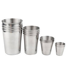 1Pcs New Stainless Steel Metal Beer Cup Wine Cups Coffee Tumbler Tea Milk Mugs Home 30ml/70ml/180ml/320ml Drop Shipping Hot Sale 2024 - buy cheap