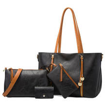 Women Top-Handle Bags Female Composite Bags Women Messenger Bags Handbag Set PU Leather Wallets Key Bag Set 2024 - buy cheap