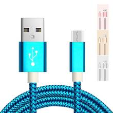1m Nylon Braided Micro USB Phone Fast Charging Cable Data Transfer Cord For Xiaomi Huawei Samsung Android Mobile Phone 2024 - buy cheap