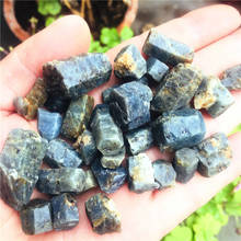 Pedra bruto de cristal único de corundum azul natural 100gnatural, pedra bruto de cristal de safira 2024 - compre barato