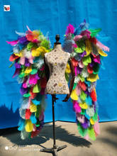Alas de Ángel de pluma de avestruz para mujer, accesorios de fotografía grandes, coloridos y lujosos de alta calidad, 120x150CM 2024 - compra barato