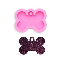 Silicone Bone Shape Pendant Resin Mold  DIY Dog Tag Keychain Resin Casting Mold A0NF 2024 - buy cheap