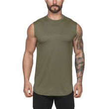 Men's Gym Clothing Compression Vest Fitness Sleeveless Shirt Mens Blank Tight Tank Top Bodybuilding Cotton Muscle Tanktop 2024 - buy cheap
