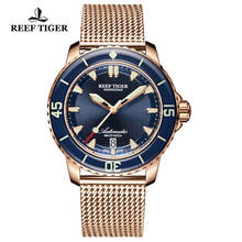 Reef Tiger/RT 2021 New Luxury Automatic Mechanical Men Watch Super Luminous Diving Waterproof 200m Men Watch Montre Homme 2024 - buy cheap