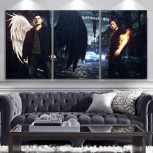 Póster de Arte Abstracto en HD para decoración de pared, póster de Sam & Dean Supernatural, pinturas para sala de estar, 3 paneles 2024 - compra barato