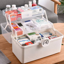 3 Layers Folding Storage Box Large Capacity Lockable Sundries Organizer Case First Aid Kit Medicine Box Bin Home Container 2024 - buy cheap