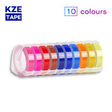 Multicolor 10Rolls 6mm 9mm 12mm 3D Embossing Label Tape For Dymo 1610 12965 Manual Label printer for Motex E101 Label Maker 2024 - buy cheap