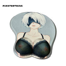 Anime NieR:Automata 2B Gaming 3D Bottom Hip Breast Mouse pad Mice Pad with Silicone Wrist rest 2024 - buy cheap
