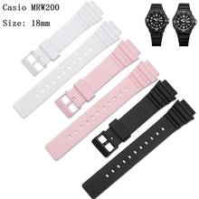 Watch accessories resin rubber strap suitable for Casio MRW-200H watch student couple sports waterproof strap 2024 - buy cheap