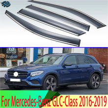 Для Mercedes-Benz GLC-Class X253 C253 GLC200 220 250 300 350 2016-2019 козырек Vent Shades Window Sun Rain Guard дефлектор 4 шт 2024 - купить недорого