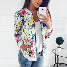 Plus Size Spring Women's Jackets Retro Floral Printed Coat Female Long Sleeve Outwear Clothes Short Bomber Jacket Tops 2XL 2024 - buy cheap