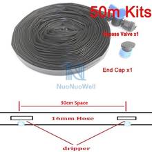 Película de cobertura para estufa, rolo para irrigação agrícola com espaço de 16x0.2mm e mangueira de 30cm para irrigação eficiente de água, 50m 2024 - compre barato