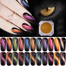 1 caja de polvo de inmersión 3D ojo de gato, pigmento magnético para uñas, polvo cromado, purpurina, accesorios de manicura, decoración artística de uñas 2024 - compra barato