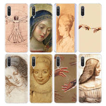 Leonardo da vinci-capa de celular artística, para xiaomi redmi note 10, 9s, 8, 8t, 7, 6, 5, 6a, 7a, 8a, 9a, 9c, k20, k30, pro lite, coque 2024 - compre barato