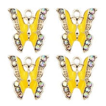 3pcs/pcs Fashion Enamel Charms Animal Butterfly Earrings Pendant for keychain bangle brooches Bracelet Keychain Mix Fashion Gift 2024 - buy cheap