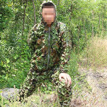 Охотничий Камуфляжный костюм с 3D листом, охотничий военный охотничий снайперский Камуфляжный костюм CS Savage Camo Jungle 2024 - купить недорого