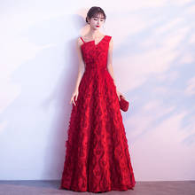 Cheongsam-vestido de estilo Oriental para mujer, ropa de tostada moderna, vestidos sexys de Boda China Qi Pao, vestido de noche rojo a la moda, novedad de 2020 2024 - compra barato