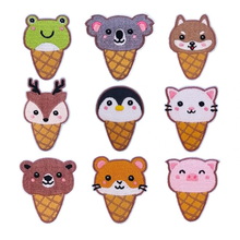 50pcs/lot Embroidery Patch Ice Cream Anime Animal Clothing Decoration Sewing Accessories Diy Iron Heat Transfer Applique 2024 - buy cheap