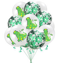 Balões de dinossauro jurassic world, balões com tema de primeiro aniversário de feliz aniversário de crianças, decoração de primeiro aniversário para chá de bebê com 10 peças 2024 - compre barato