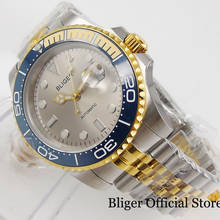 BLIGER-Reloj de pulsera de lujo para hombre, con revestimiento de oro, 40mm, movimiento automático MIYOTA, esfera gris 2024 - compra barato