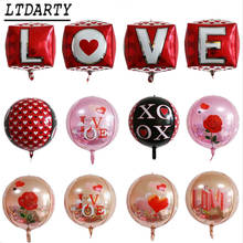 Balões de alumínio de 22 polegadas 4d para festa de dia dos namorados, decoração de dia dos namorados, casamento 2024 - compre barato
