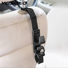 YOSOLO 1Pc Car Seat Back Hooks Grocery Bag Hanger Holder Auto Fastener Clip Car-styling Adjustable Car Headrest Hanger Universal 2024 - buy cheap