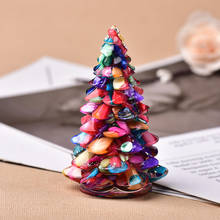 1PC Natural Resin Crystal Gravel Christmas Luck Tree Handmade Ornaments Silicone Home Decoration Crafts Figurine Holiday Gift 2024 - buy cheap