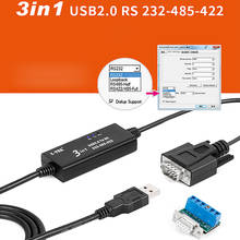 3-in-1 USB 2.0 to RS232 RS485 RS422 converter adapter cable 1.5m Supports Windows 10, 8, 7, XP and Mac 2024 - buy cheap