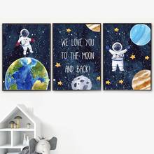 5D DIY Diamond Painting Space Planet Rocket Astronaut Full Drill Painting Pictures Baby Boy Kids Room Wall Art Decoration Gift 2024 - buy cheap
