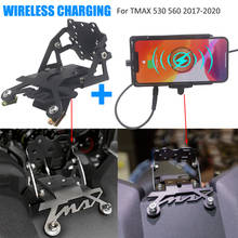 Motocicleta windscreen telefone suporte de navegação usb suporte de montagem de carregamento sem fio para yamaha tmax 530 t-max 530 2017-2020 2024 - compre barato