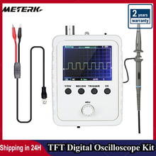 Meterk-Kit de osciloscopio Digital TFT de 2,4 "con adaptador de corriente y sonda de Cable BNC-Clip (máquina acabada montada) 2024 - compra barato