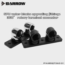 Accesorios de Terminal giratorios Barrow G1/4 "360, uso para adaptador de bloque GPU, añadir radiador con cambio de dirección de 90 grados 2024 - compra barato