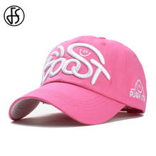 FS 2021 Summer Pink Rosy Snapback Hip Hop Baseball Caps For Men Women Fashion 3D Embroidery Hat Outdoor Sports Trucker Cap 2024 - buy cheap