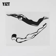 Yjzt 14.7cmx10.1cm moda natação competição decalque vinil etiqueta do carro preto/prata 8a-0759 2024 - compre barato