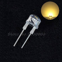 50pcs/lot 8MM 0.5W straw hat warm white LED light emitting diode bright F8 DIP Lamp beads astigmatism Water clear 2024 - buy cheap