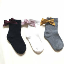 3 Pairs / lot Newborn Baby Girls Socks Korean New Kids Toddlers Big Bow Soft Cotton Children Socks Clothes Accessories 2024 - buy cheap