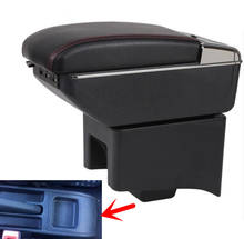 For Volkswagen Polo armrest box Polo V universal 2009-2020 car center console modification accessories double raised with USB 2024 - buy cheap