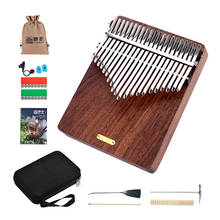 LINGTING-Piano de pulgar de madera Kalimba Mbira Sanza F Tonality, 21 teclas, con bolsa de almacenamiento, funda de transporte, música, pegatinas de libro, sintonización, K21W 2024 - compra barato