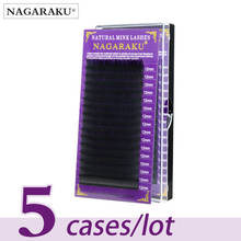 NAGARAKU (new) bulk sale 5 cases/lot High quality mink eyelash extension individual eyelashes make up tools beauty 2024 - купить недорого