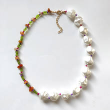 Collares de perlas ZA para mujer, cadena de eslabones Maxi con cuentas pequeñas de flores, joyería Bohemia, Verano 2024 - compra barato