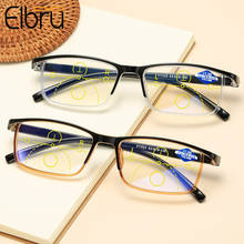 Elbru-gafas de lectura para hombres y mujeres, lentes de lectura multienfoque con luz azul, presbicia + 1,0 + 1,5 + 2,0 + 2,5 + 3,0 + 3,5 2024 - compra barato