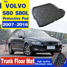 Для Volvo S80 S80L 2007 ~ 2016 Автомобильный задний коврик для Багажника Грузовой коврик лоток напольный коврик для грязи протектор водонепроницаемый нескользящий коврик 2024 - купить недорого