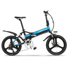 Складной электрический велосипед LANKELEISI, 48 В, 400 Вт, 13 А · ч, 20 дюймов, складной велосипед с сертификатом CE 2024 - купить недорого