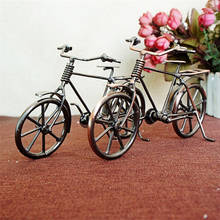 Ретро модель велосипеда, металлический орнамент, украшение для дома, винтажные велосипедные статуэтки, миниатюры, подарки на день рождения, детские игрушки, креативные поделки 2024 - купить недорого