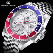 2021 New 41mm Men Automatic Mechanical Watch PAGRNE DESIGN Top Brand NH35A GMT Watch Stainless Steel Men Waterproof Reloj Hombre 2024 - buy cheap