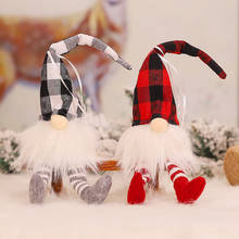Colgantes de Papá Noel para decoración del hogar, artesanías colgantes de árbol de Navidad, para fiesta de año nuevo, boda, color rojo y negro, 63226 2024 - compra barato
