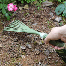 Garden Nine Teeth Grass Rake Garden Potted Dead Leaf Shovel Planting Loose Soil Plastic Rake For Potted Plants Courtyard Garden 2024 - buy cheap