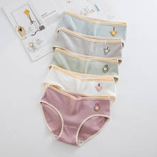 5 Pcs/lot Underwear For Women Thread Cotton Simple Japanese Sexy Comfortable Briefs Ladies rabbit Underpants Girls Lingerie Pant 2024 - buy cheap